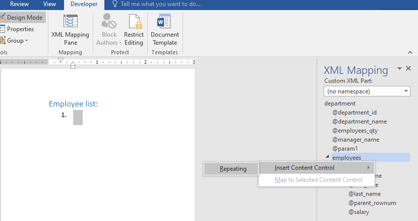 Adding lists to the report - 3