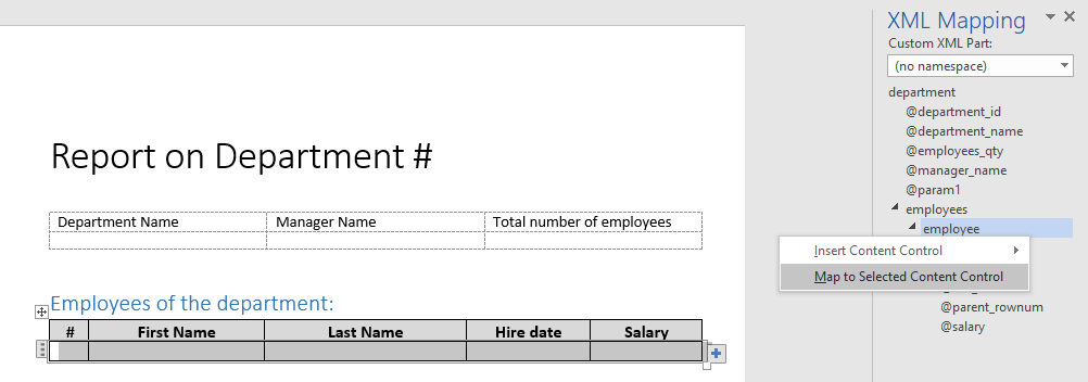 Adding tables to the report - 3