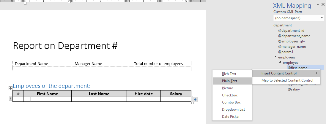Adding tables to the report - 4