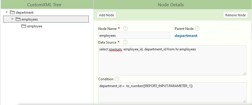 Example of CustomXML Tree view