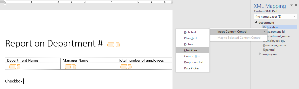 Using checkboxes - 1