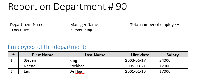 Report Development workflow step #5